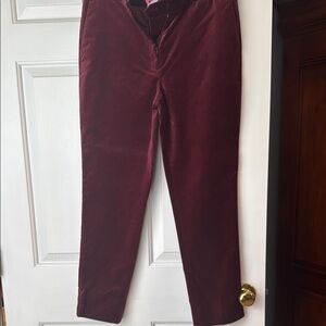 Ann Taylor Burgundy Velvet Pants